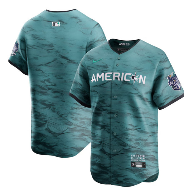Youth Blank 2023 All-star Teal Stitched Baseball Jersey